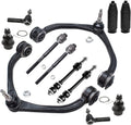 Detroit Axle - Front End 12pc Suspension Kit for Dodge Dakota 2005-2010 Mitsubishi Raider 2006-2009, 2 Upper Control Arms 2 Lower Ball Joints Inner Outer 4 Tie Rods 2 Boots 2 Sway Bars Replacement