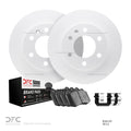 Dynamic Friction Company Rear Brake Geospec Rotors with 5000 Advanced Brake Pads includes Hardware - 4512-45077