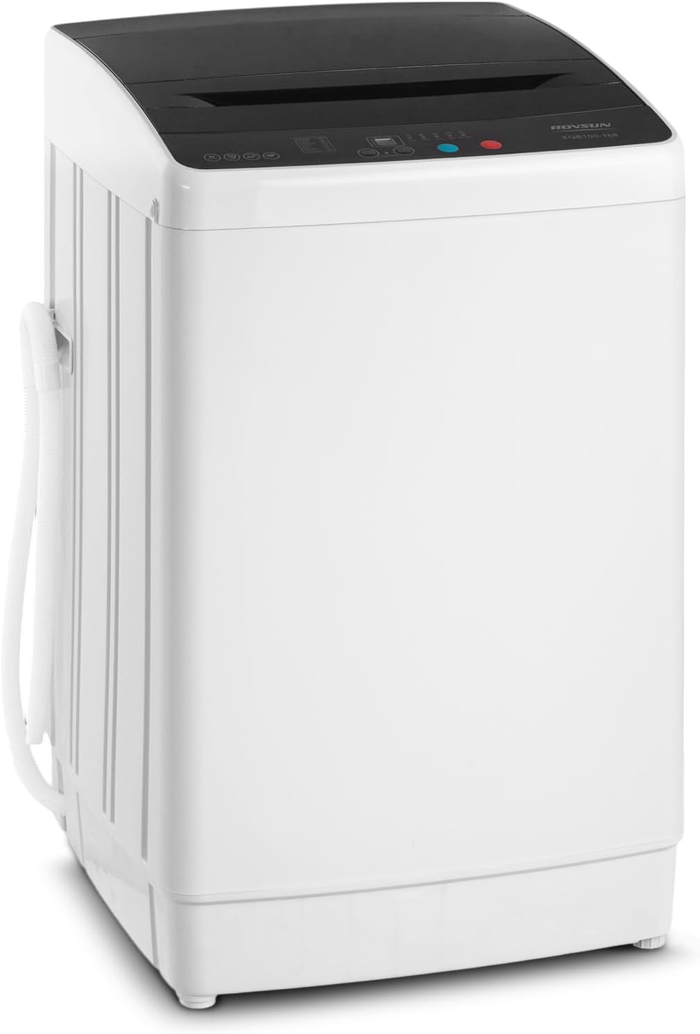 VINGLI 25LBS Full-Automatic Electric Laundry Machine . Portable Washing Machine with Stainless Steel Drum, 110V Compact Washer, Washer and Dryer Combo for Apartment, Dorms, RV, Grey
