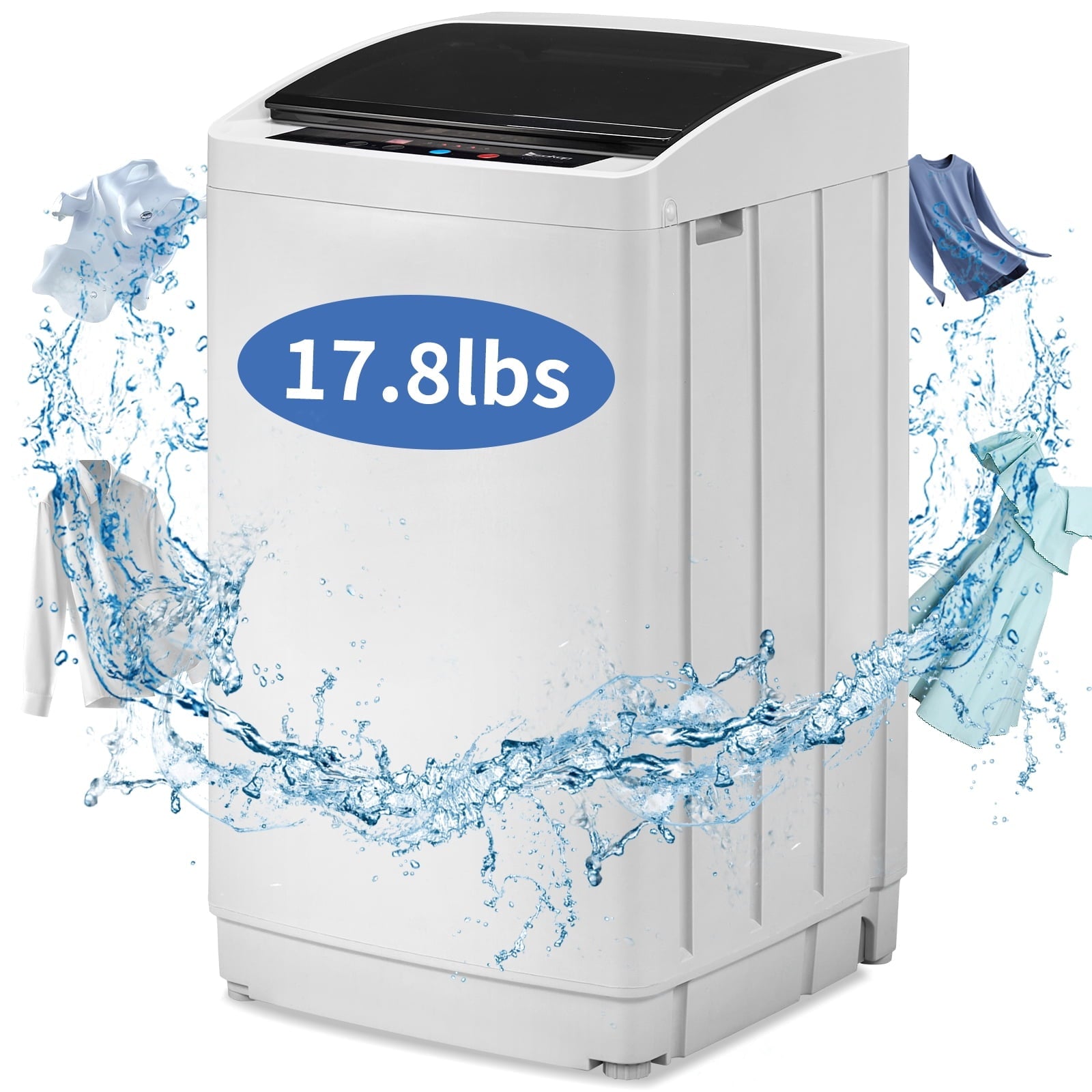 Ktaxon 17.8LBS Full Automatic Washing Machine and 3.5CuFt Portable Clothes Dryer Set, Compact Laundry Washer and Dryer Combo Set with Stainless Steel Inner Tub, for Apartment, Dorms, Home