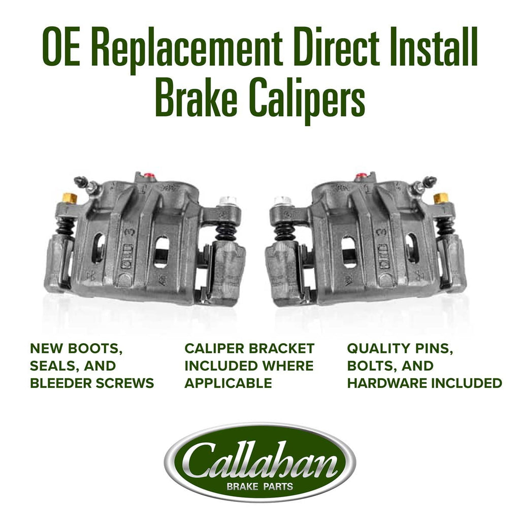 Callahan Brake Parts Brake Kit for Jeep Liberty 2003-2007 Front and Rear Replacement Brake Rotors with Ceramic Brake Pads and Brake Calipers EBYK027586