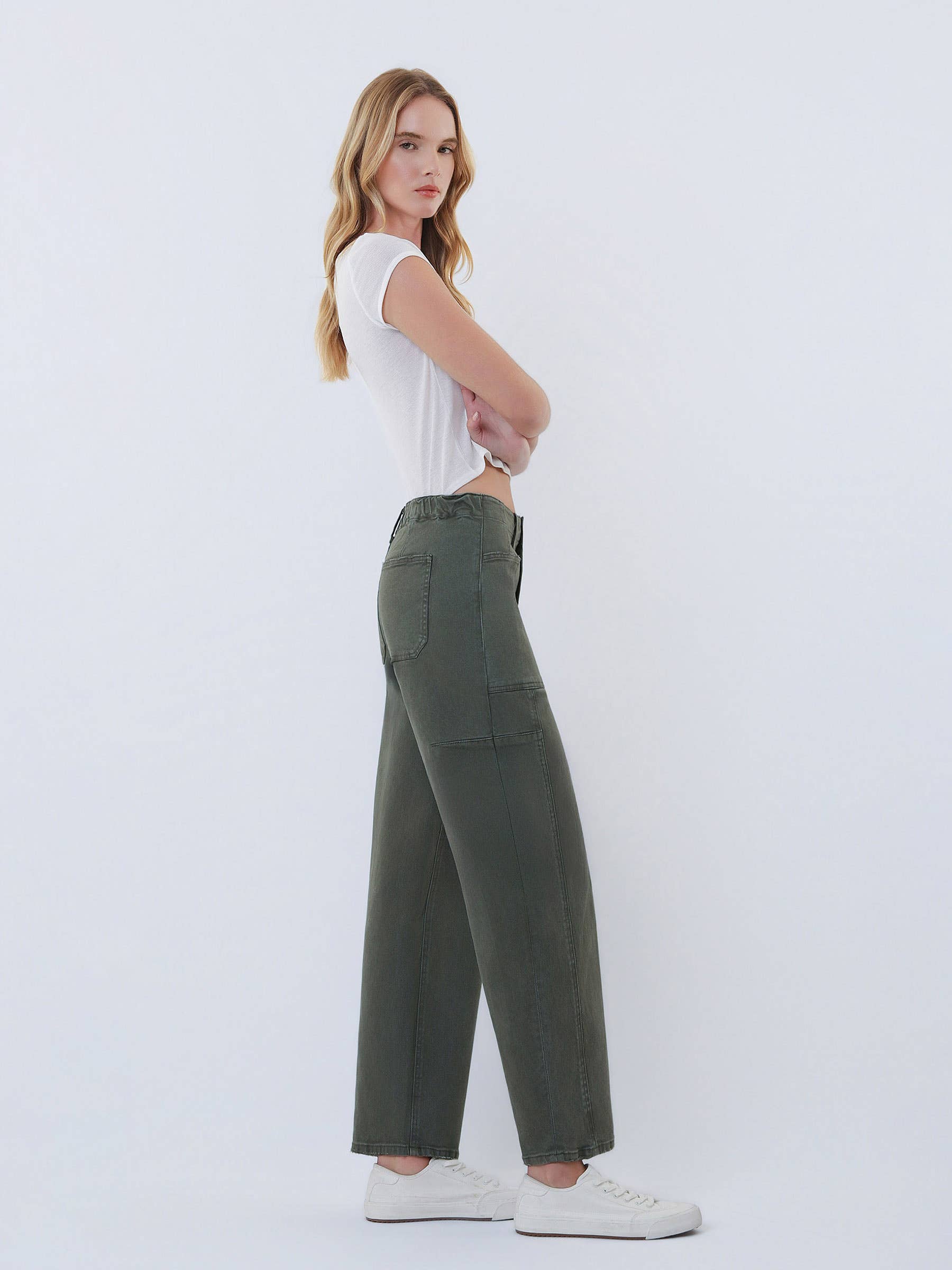 Green barrel Pant